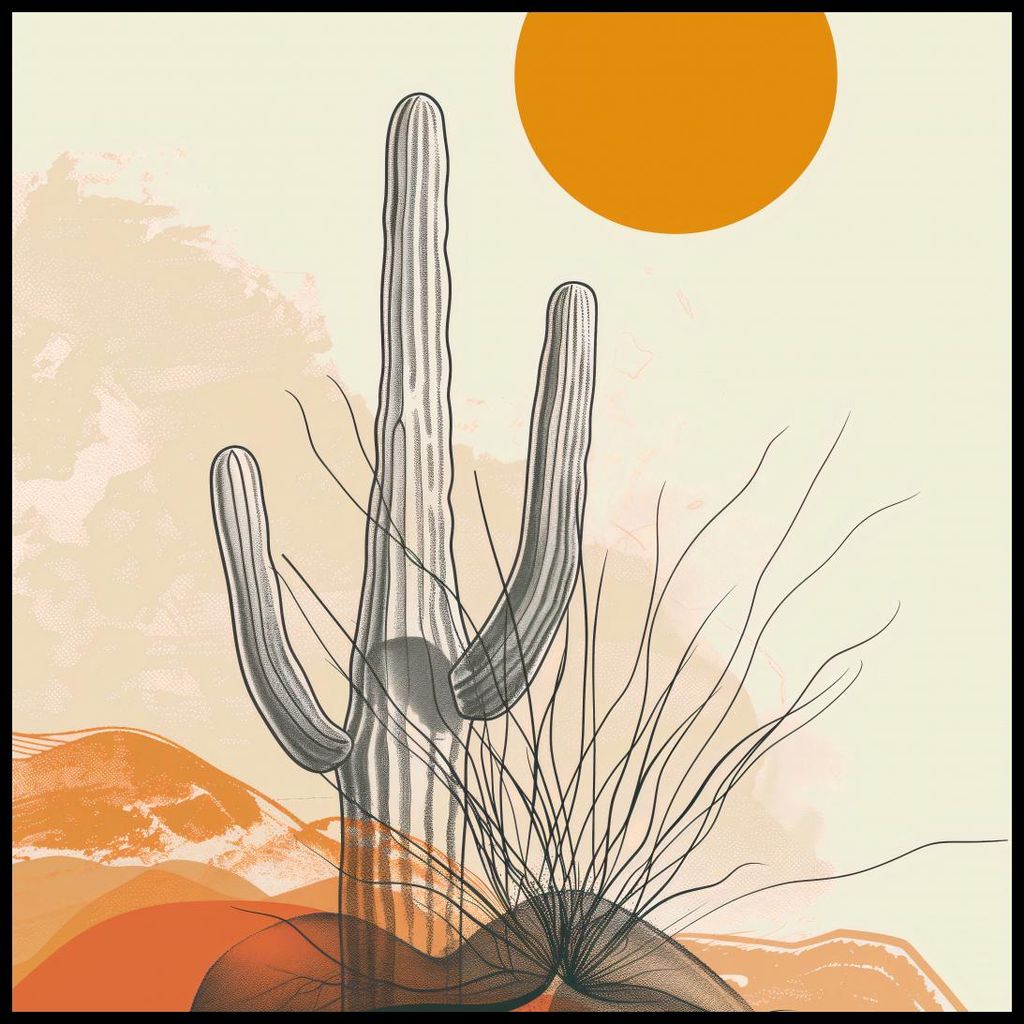 Plakat 80x80cm Wüsten Einsamkeit