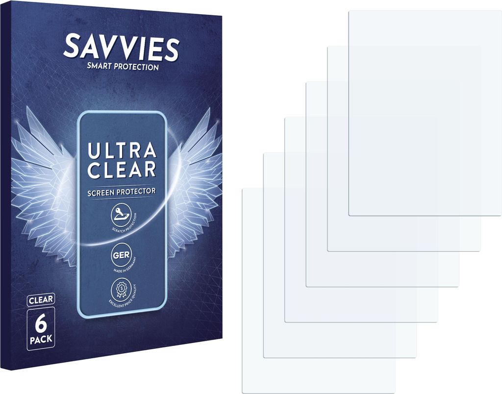 6x Für Nook GlowLight 4 Schutzfolie Savvies Displayschutz Display Schutz Folie Klar Transparent