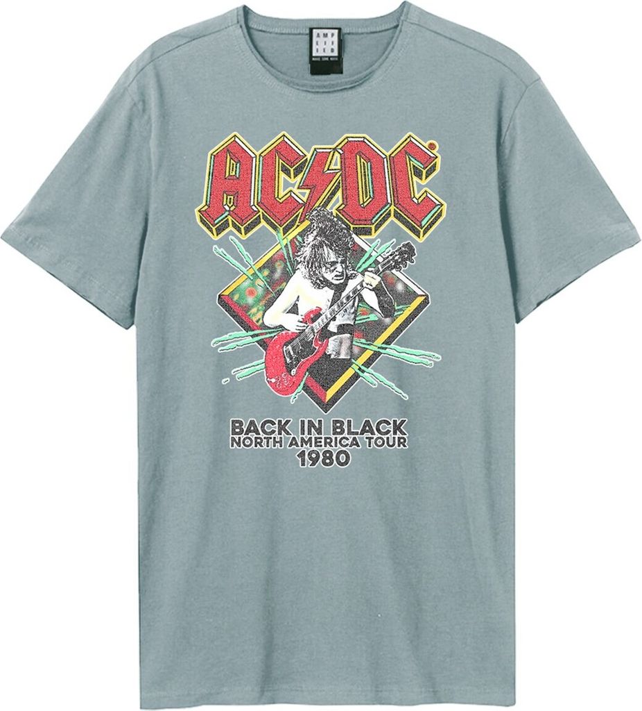 Amplified - "North America Tour 80" T-Shirt für Herren/Damen Uni GD1695 (3XL) (seltsames Blau)