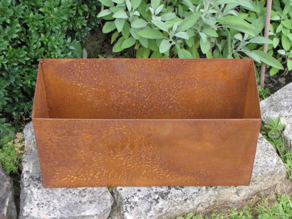 Edelrost Blumenkasten 40 cm, 60 cm, 80 cm oder 108,5 cm Produktbild 