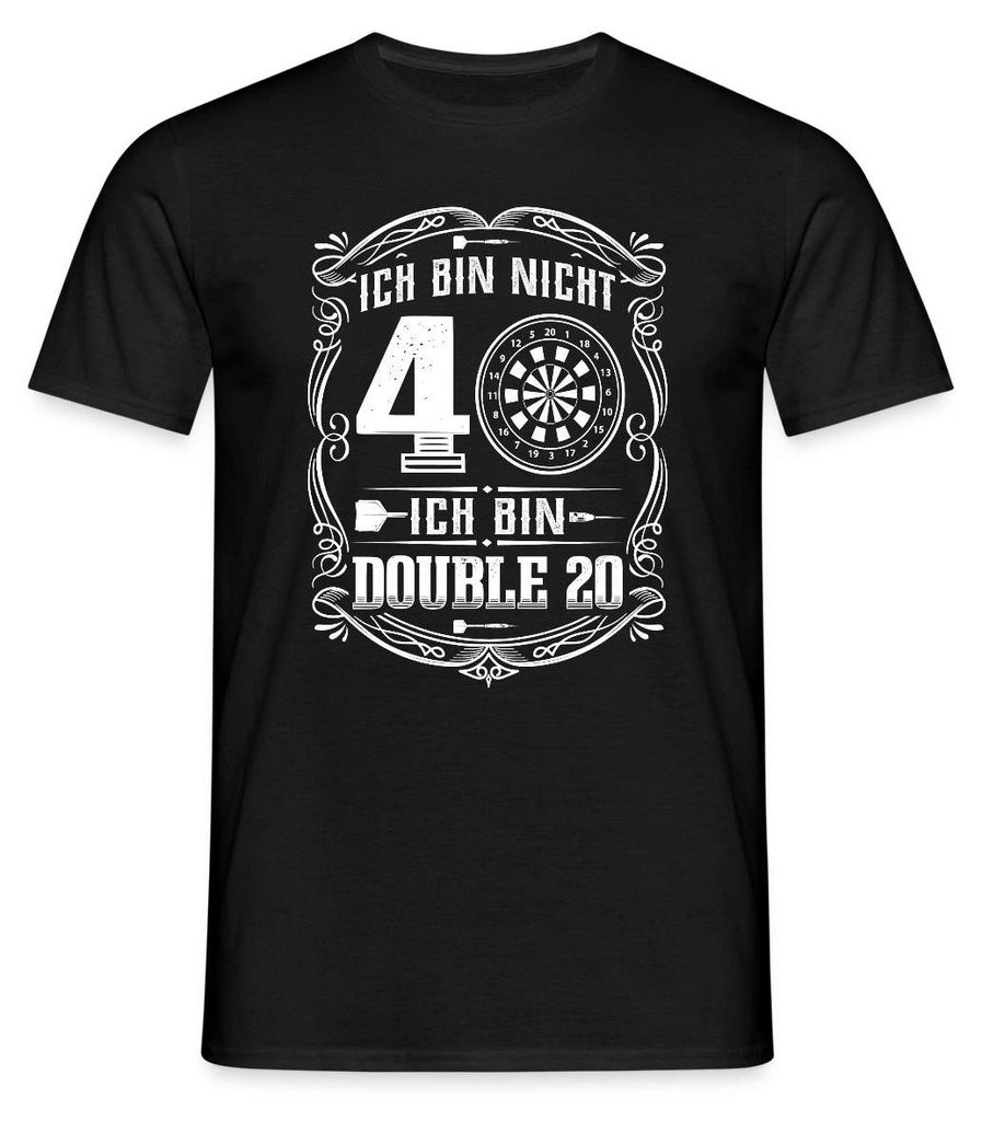 Spreadshirt 40. Geburtstag | Nicht 40 Double 20 Männer T-Shirt, XL, Schwarz