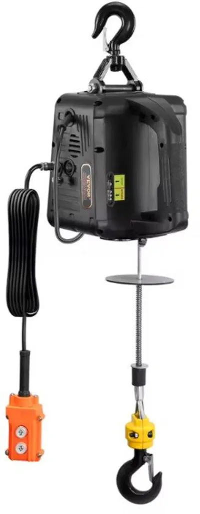 Palan électrique 500kg puissant 1500W noir Lier avec câble acier