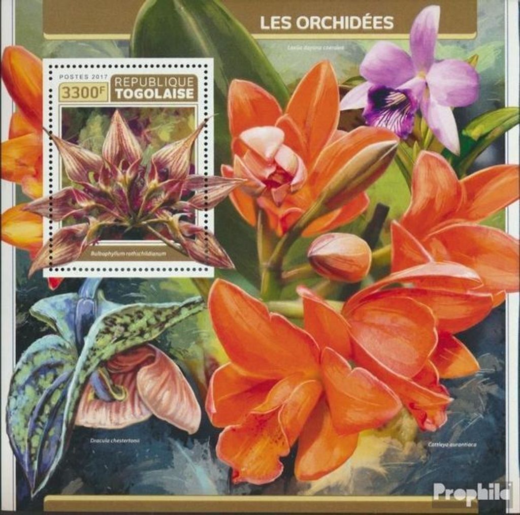 Briefmarken Togo 2017 Mi Block 1444 (kompl. Ausgabe) postfrisch Orchideen