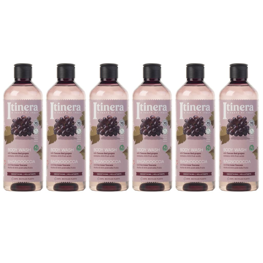 ITINERA Duschgel mit toskanischen roten Trauben 370ml x 6 Stück