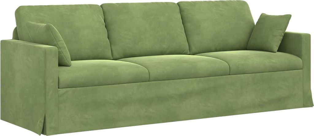 (Saisonschlussverkauf)Sofa/Einzelsessel - modernen Design - für Wohnzimmer - Hellgrün 228x78x80 cm Samt - Klassische Sofas NeuMöbel25652