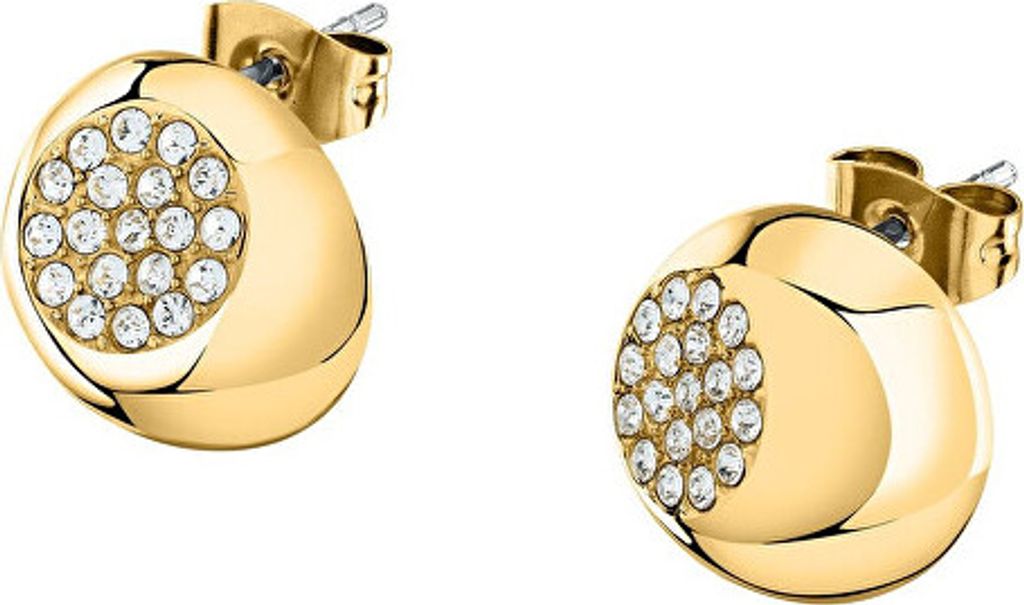 Original vergoldete Stahlohrringe T-Design TJAXC99