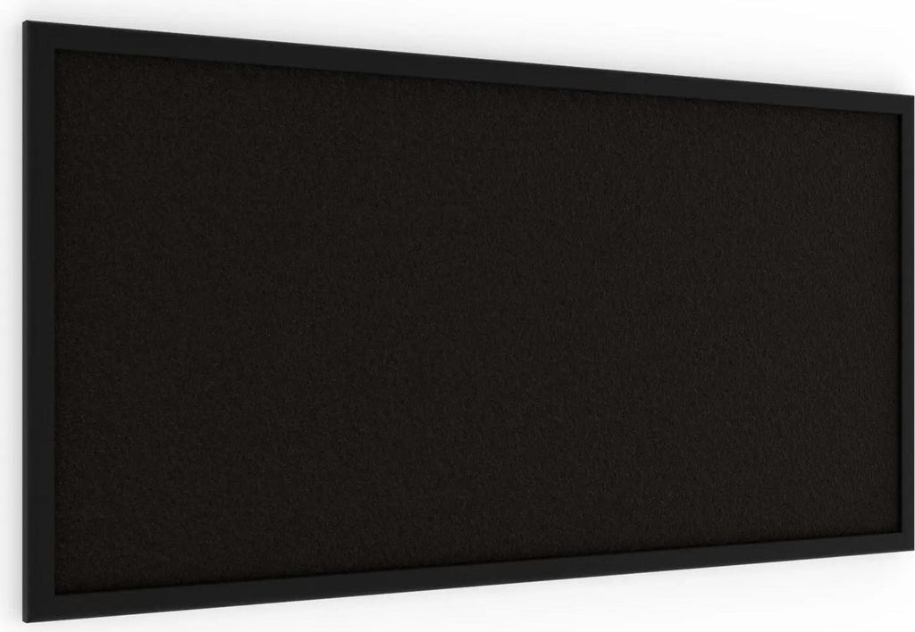 Bacheca in sughero nero 80x40 cm cornice in legno NERO Immagine del prodotto 