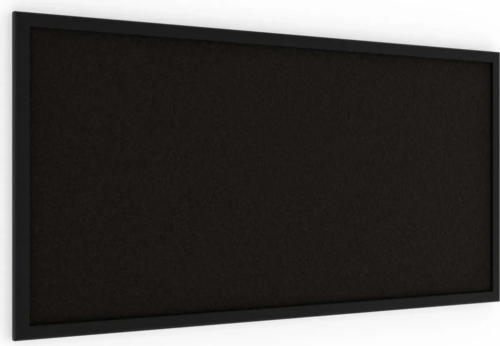 Bacheca in Sughero Nero 80x40 cm - Cornice Legno Nero Design Moderno