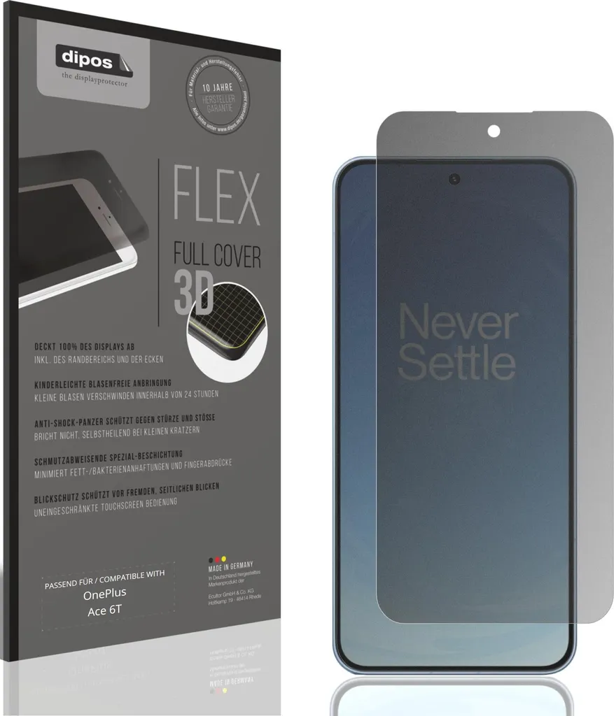 Vetro Privacy OnePlus Ace 6T: Protezione Anti-Shock per Gaming