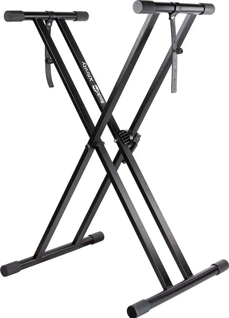 Support de clavier avec cadre en X réglable pour piano numérique noir