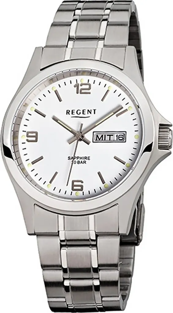 Regent F-129 Orologio Quarzo Acciaio Inox Vetro Zaffiro D2URF129