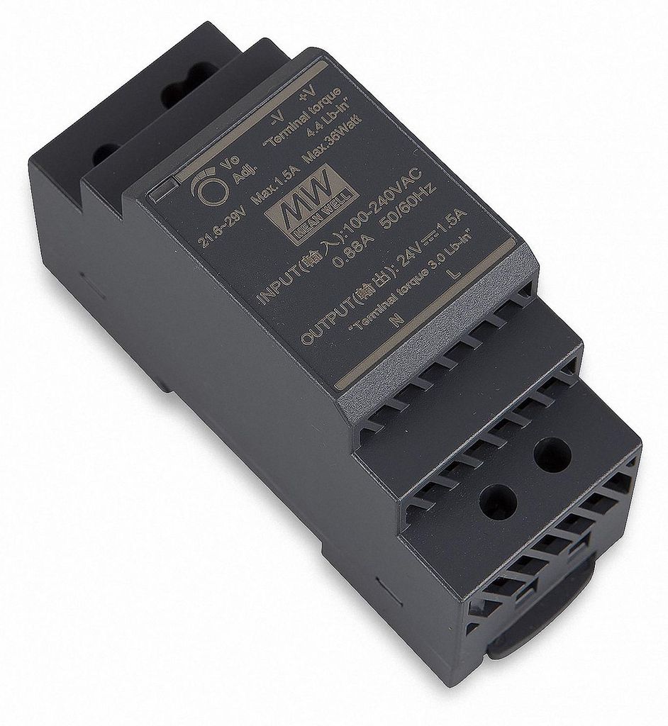 Hutschienen-Netzteil (DIN-Rail) Mean Well HDR-30-24 24V/DC Produktbild 