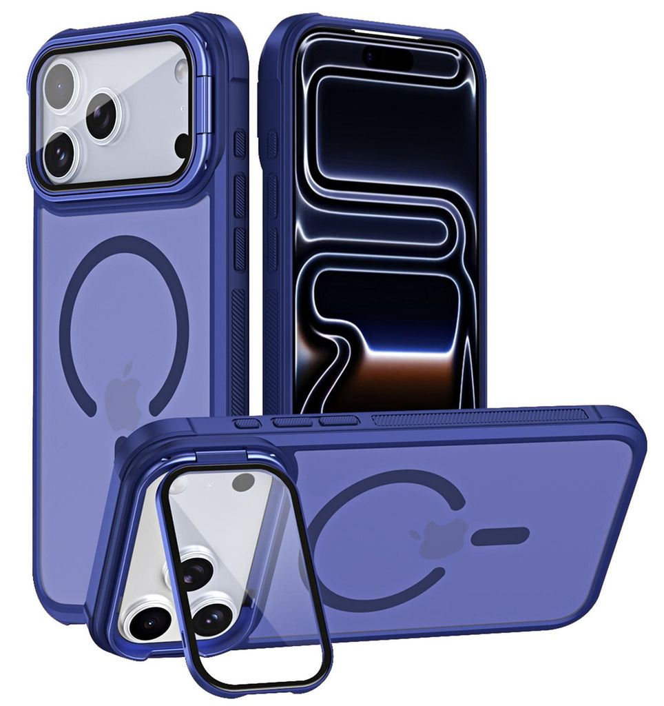 Schutzhülle für iPhone 17 Pro Max Hülle, kompatibel mit MagSafe klappbarer Kamera Schutz Glas Ständer