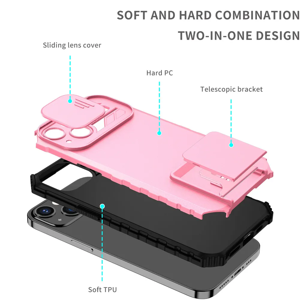 Custodia iPhone 12 Pro Max per Escursioni: Protezione Militare Rosa - 3