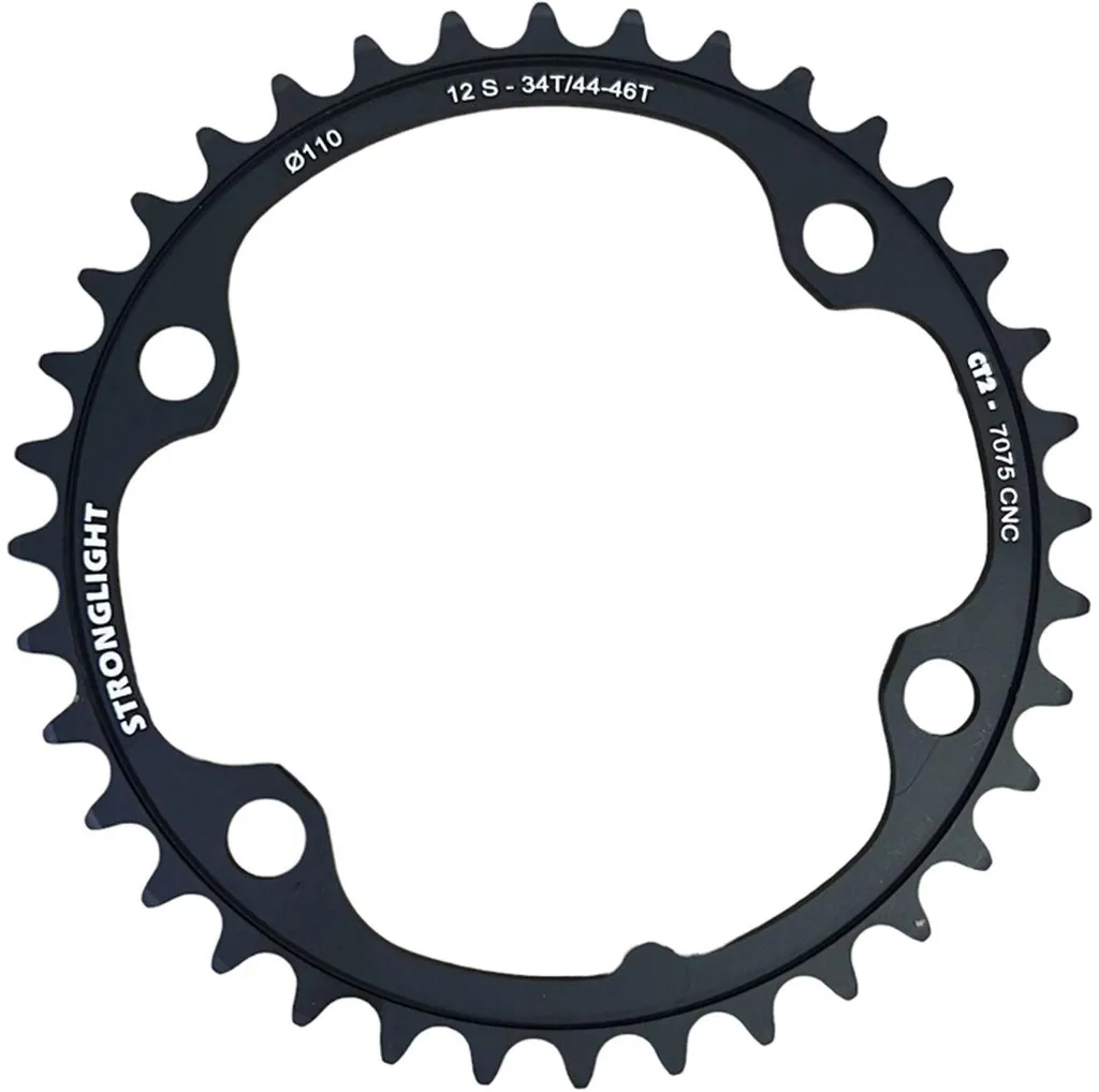 Plateau Stronglight 38 dents argent Ø 110 mm compatible Shimano Dura-Ace