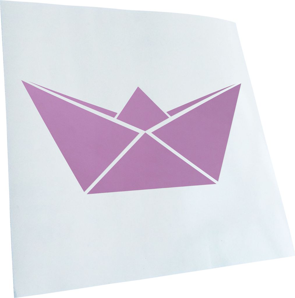 Kiwistar - Autoaufkleber - Papierfalten Schiffchen - Pink - 20x9cm - Aufkleber für Auto, Laptop, Fahrrad, LKW, Motorrad mehrfarbig JDM Decal Racing
