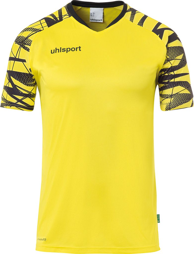 uhlsport Trainings-T-Shirt GOAL 25 TRIKOT KURZARM Unisex 1002215_01 limonengelb/schwarz L