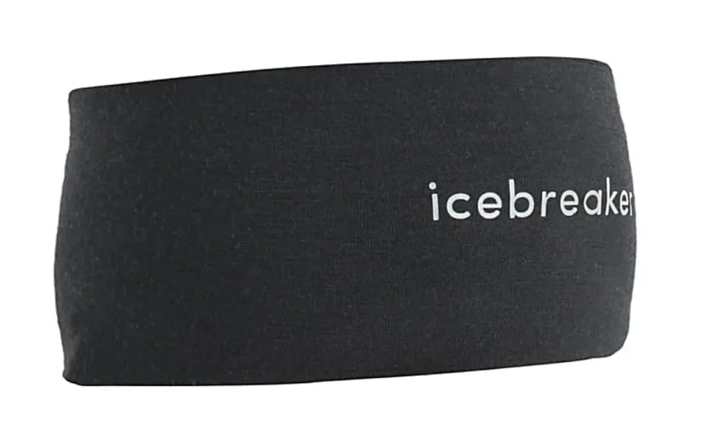 Bandeau thermique Icebreaker 200 Oasis Noir, laine mérinos anti-odeur