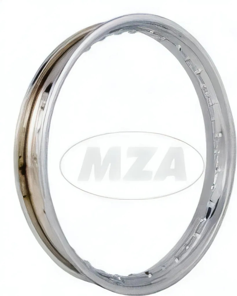 Jante MZ RT125 acier chromé 1,85x19 remplace jante rouillée ou voilée
