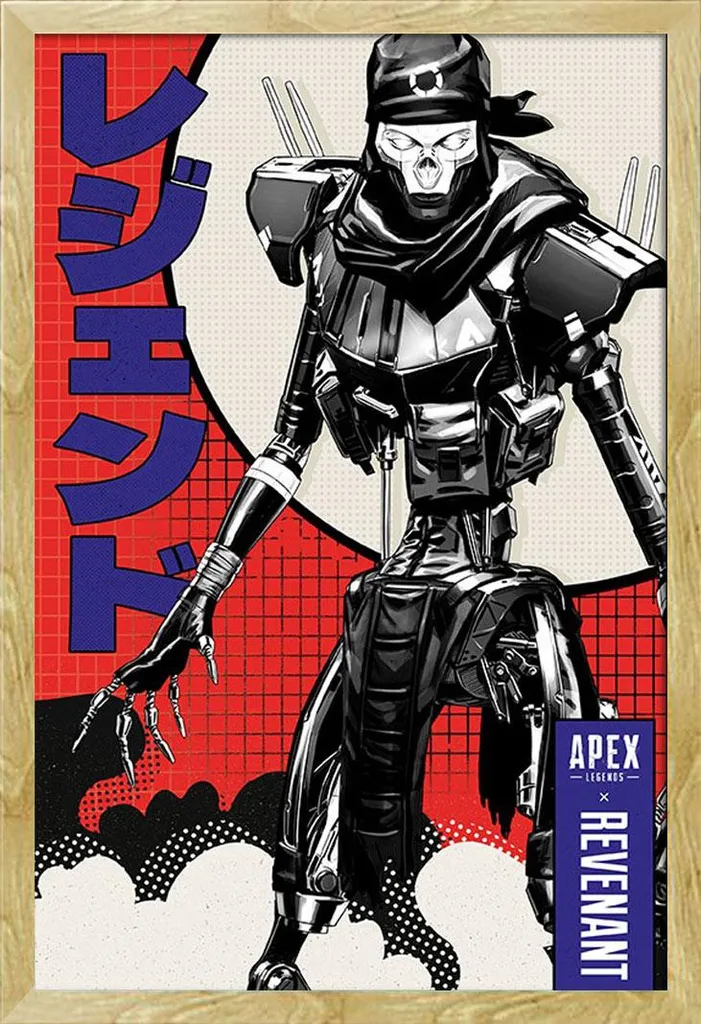 Poster Apex Legends Revenant avec Cadre Amovible : Évitez les Plis !