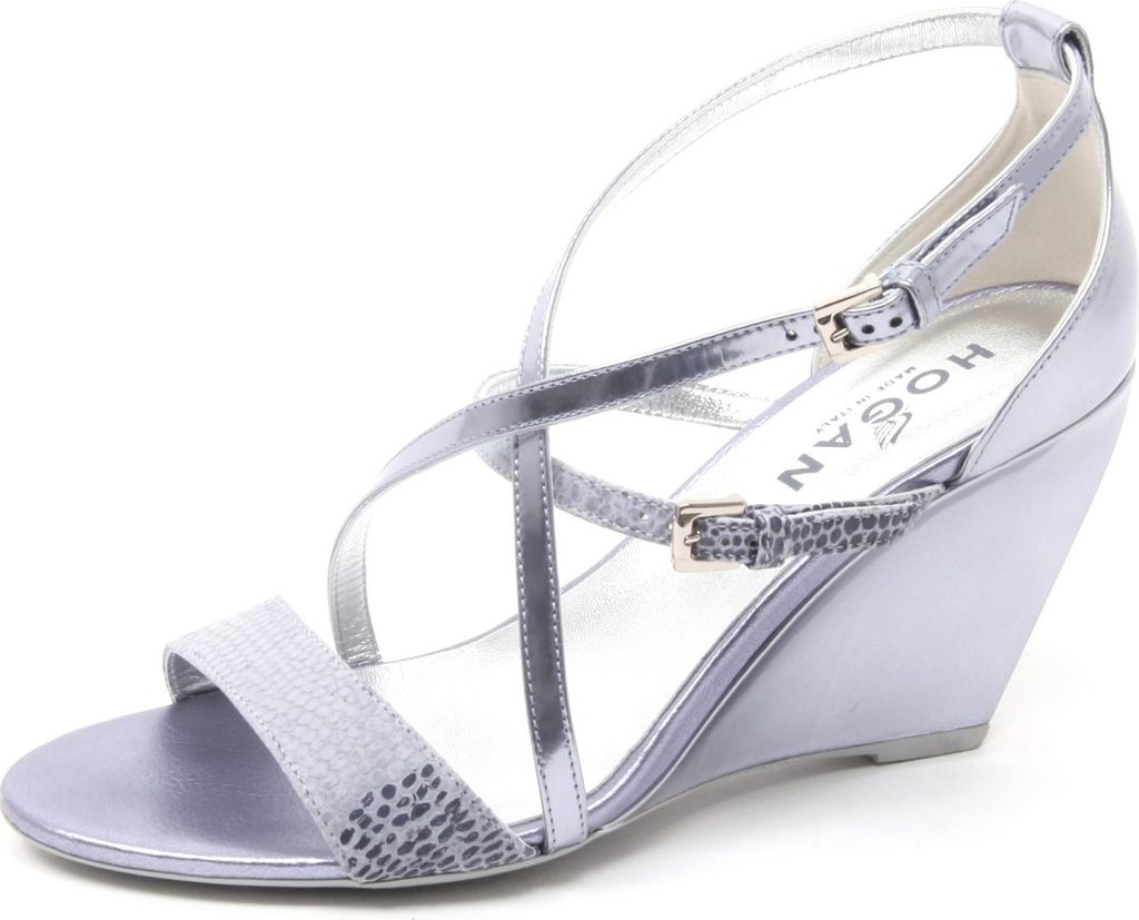 B4130 Damen Sandalen HOGAN H227 hell lila Keil Schuh Sandale Schuh Frau