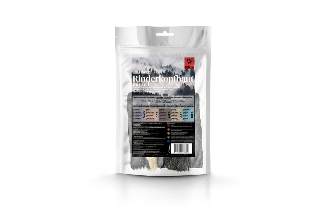Rinderkopfhaut mit Fell - 1000g Produktbild 