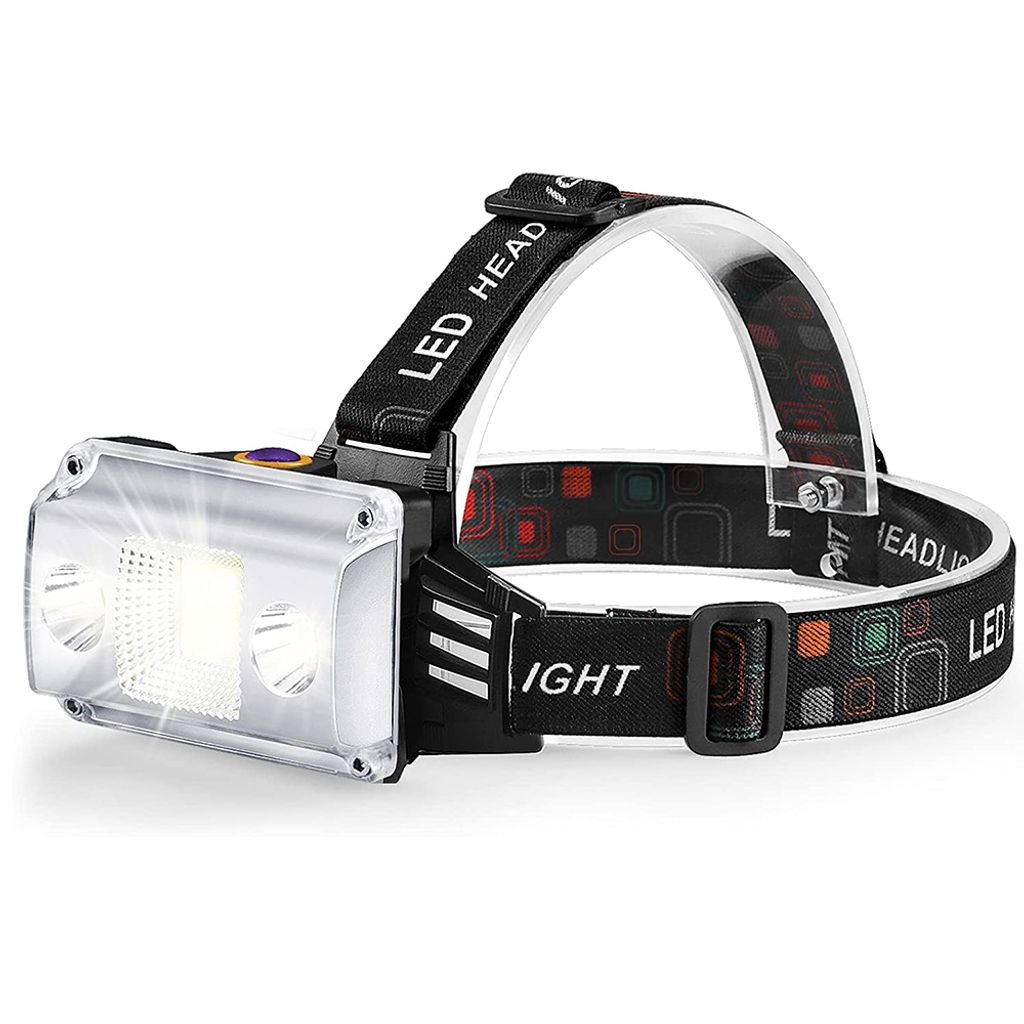 LED COB Taschenlampe USB Stirnlampe Scheinwerfer Wiederaufladbar Wasserdicht 