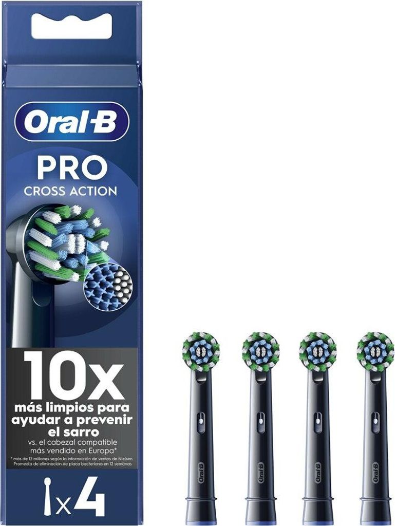 Náhradní kartáčkové hlavice Cross Action Black EB50 4 ks Obrázek produktu 