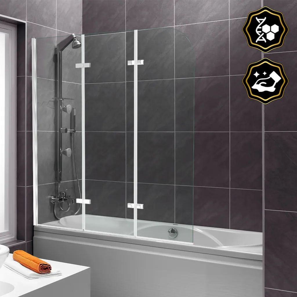 Clanmacy Schermo Doccia 120x140 | Vetro 6mm Easy-Clean SCONTO