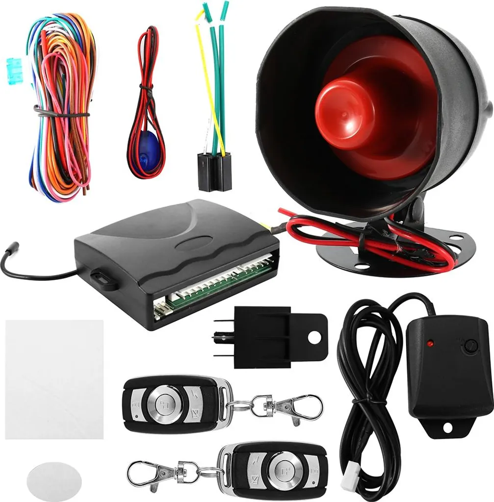 Protection Anti-vol Voiture 12V : Alarme Acoustique Rechargeable Noire