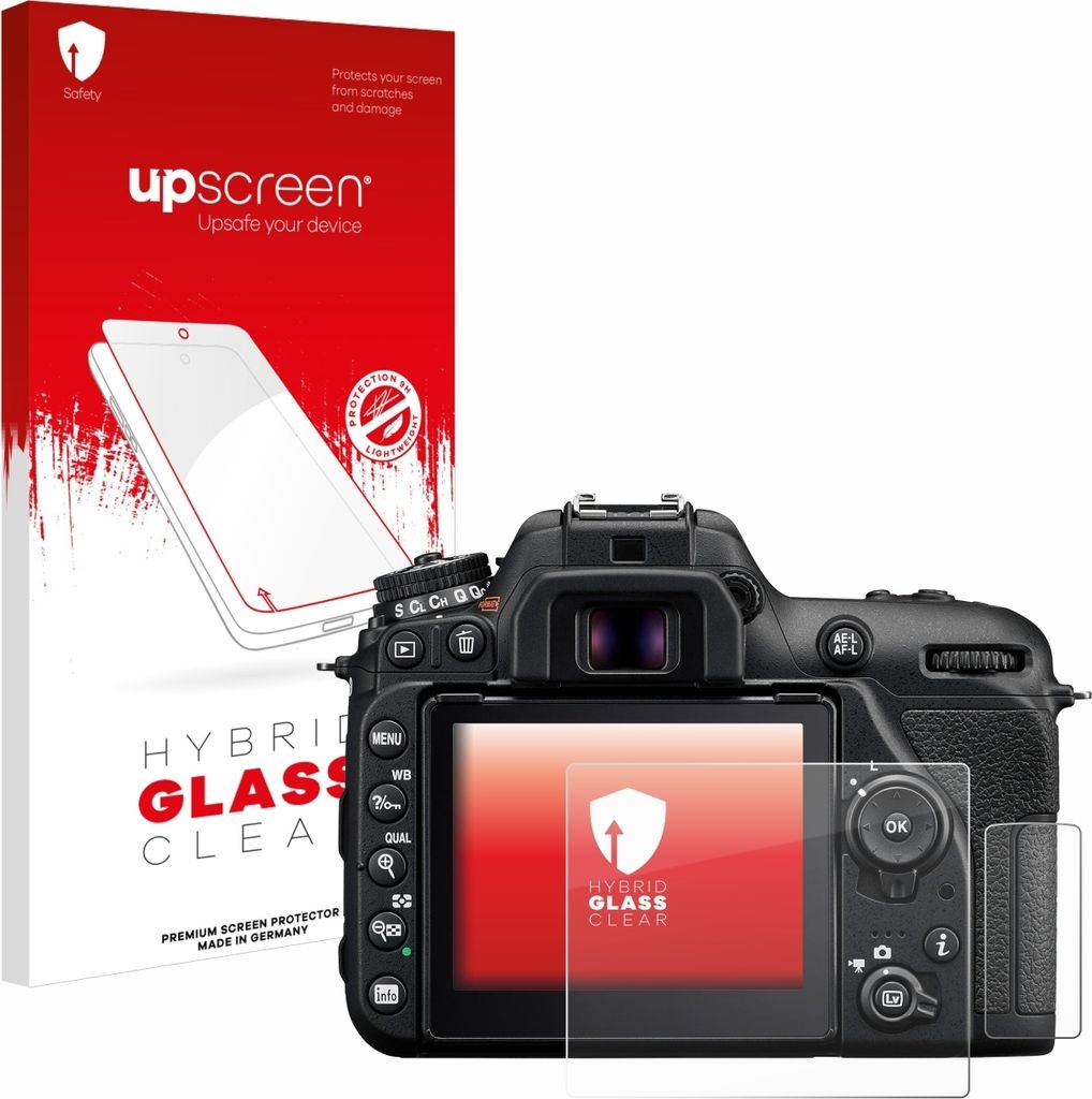 upscreen Schutzglas für Nikon D7500 Schutzfolie Panzer Folie Glas Display Schutz klar