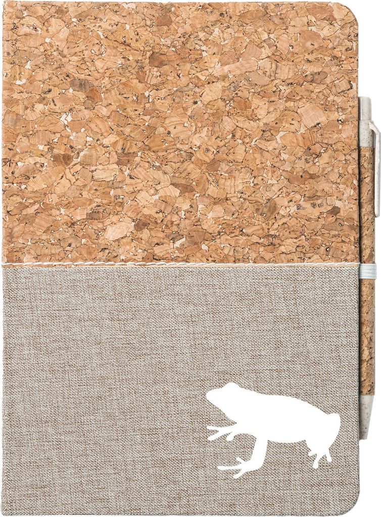 Huuraa Notizbuch A5 Frosch Kröte Silhouette 80 Blatt inkl. Kugelschreiber Tagebuch Geschenkidee