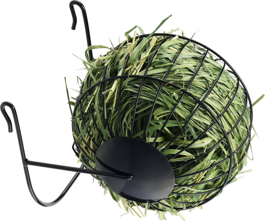 Navaris Heuraufe aus Eisen - Kaninchen Zubehoer - Kaninchen Spielzeug - Hasen Zubehör - Nager Zubehör - Hasen Spielzeug - Futterrad für Hasen &