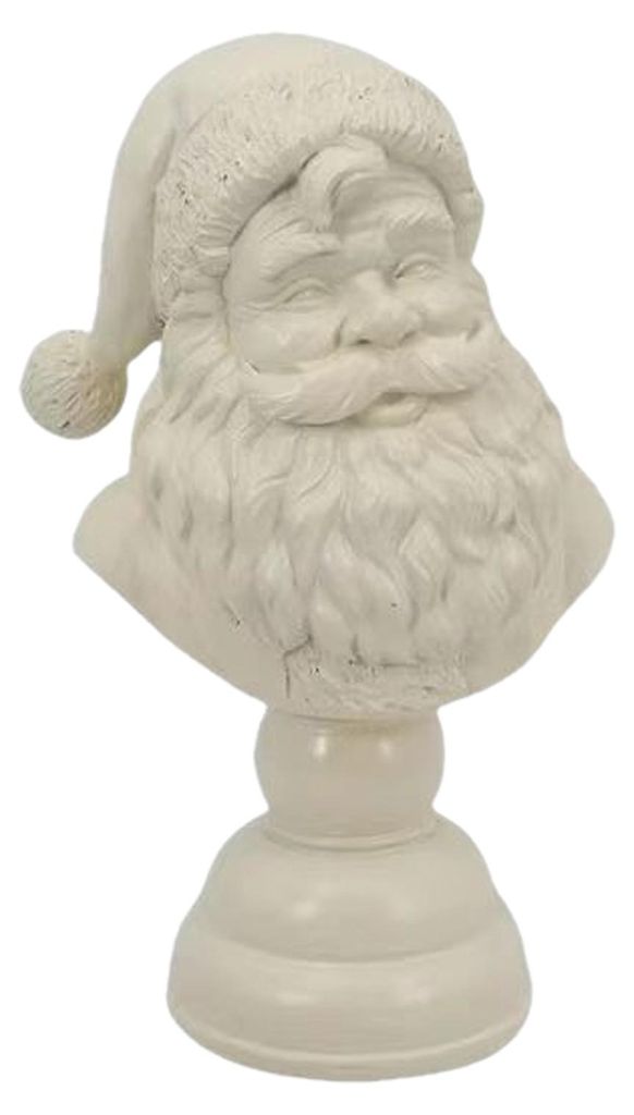 Weihnachtsmann-Kopf-Figur, Vater-Weihnachtsmann-Statue, Harzskulptur, Heim-, Büro-, Weihnachtsfeier-, Schreibtischdekoration, Ornament