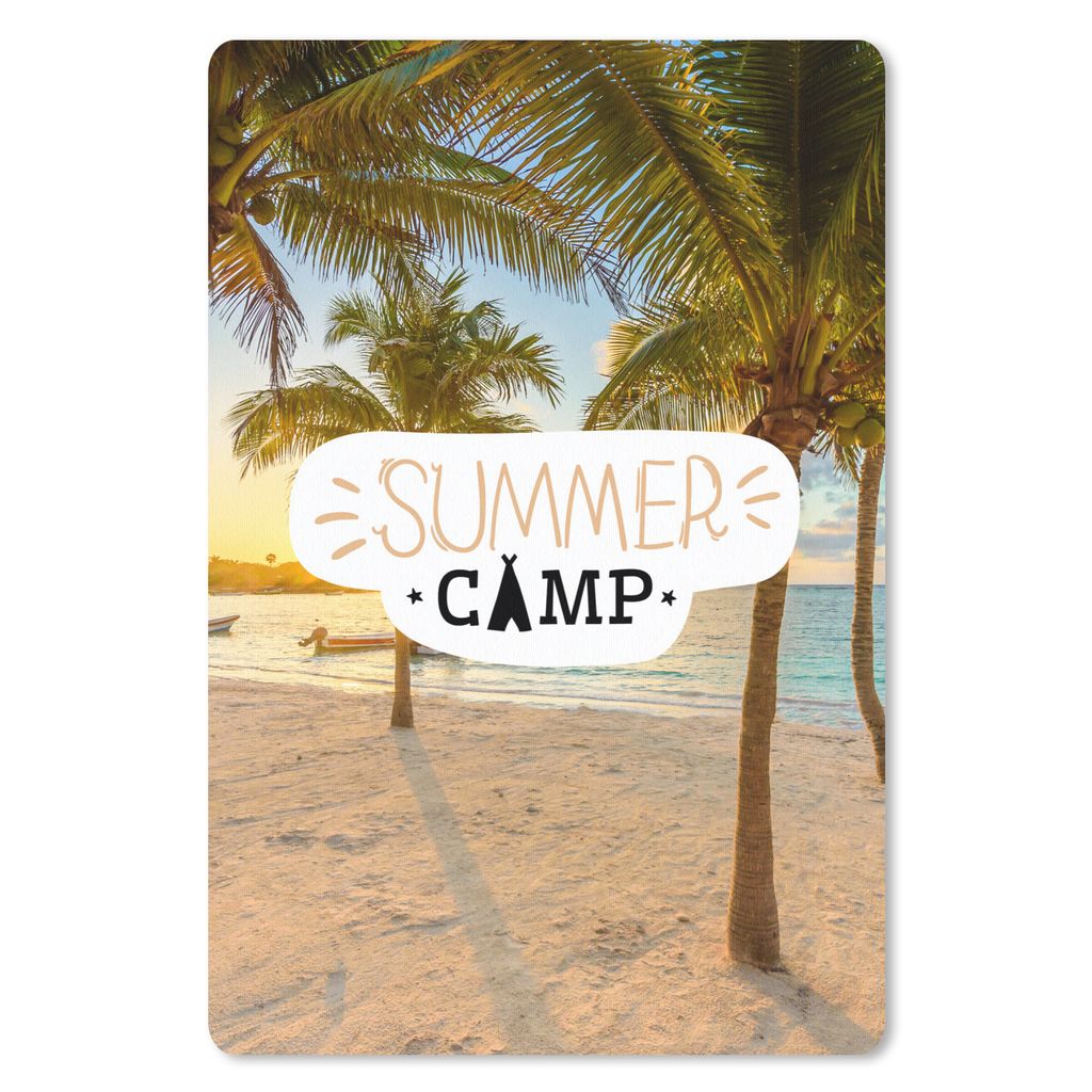 MuchoWow Mauspad Mousepad Sommer - Camp - Sprichwörter - Palmen 40x60 cm - Mousepads - Maus Mat - Pad - Mausunterlage - Schreibtisch Accesoire