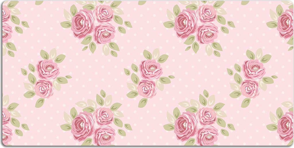 Schreibtischmatte Tischunterlage 90x45 cm Mauspad - Rosa Bouquet