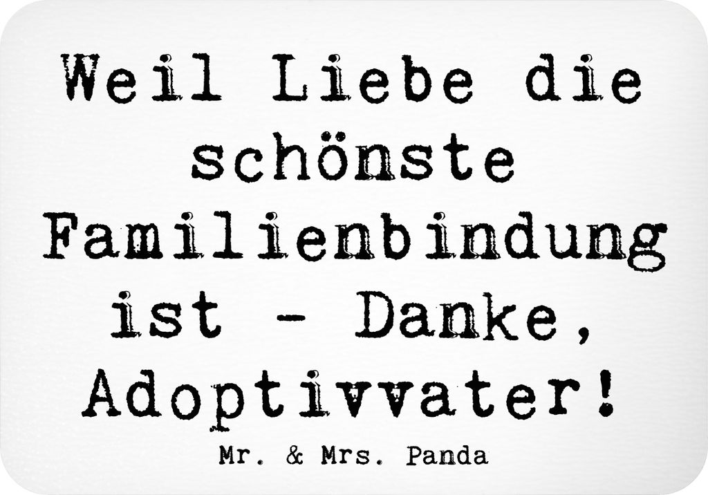 Mr. & Mrs. Panda Magnet Spruch Danke Adoptivvater - Weiß - Geschenk, Adoption, herzerwärmende Sprüche, persönliche Erinnerungen, holzmagnet, ze...
