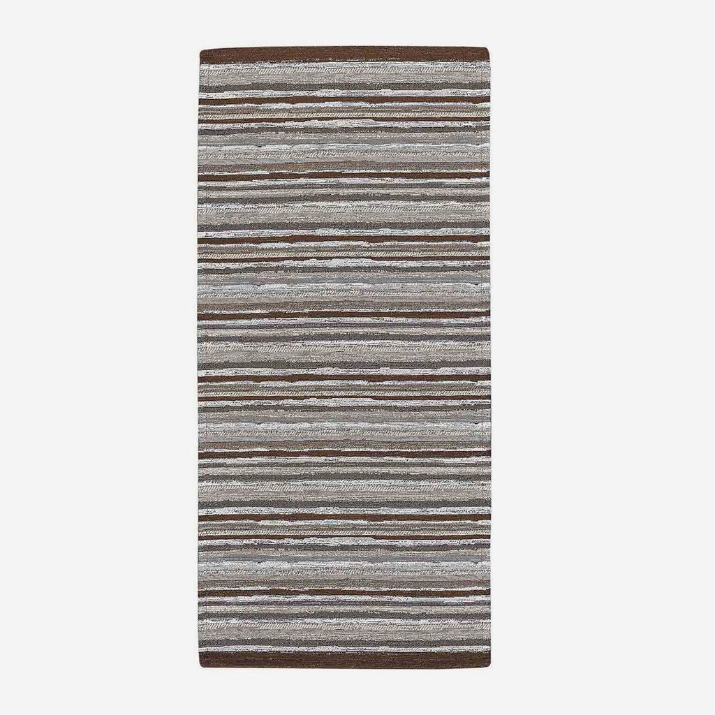 Laos Brown - Waschbarer rutschfester Läuferteppich für Küche und Bad