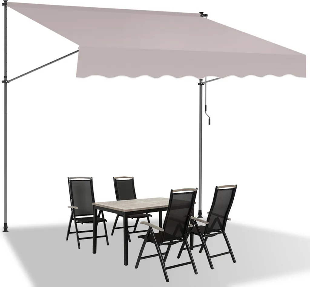 Tenda da Sole Beige Clanmacy 300x120 | Montaggio Rapido Senza Fori
