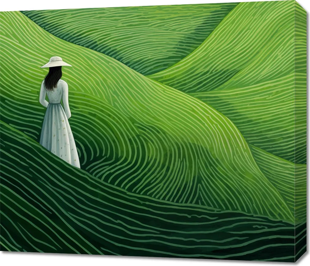 Tableau Design 70x60 cm Impression Haute Qualité Champs de Nature