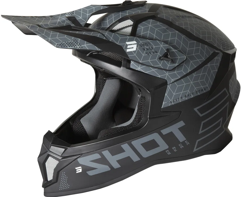Casque motocross Shot Lite Core XS - Confort et sécurité pour circuit MX