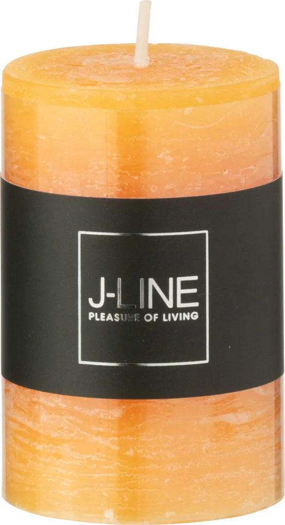 Bougie cylindrique orange pastel 18S J-Line cire longue durée S