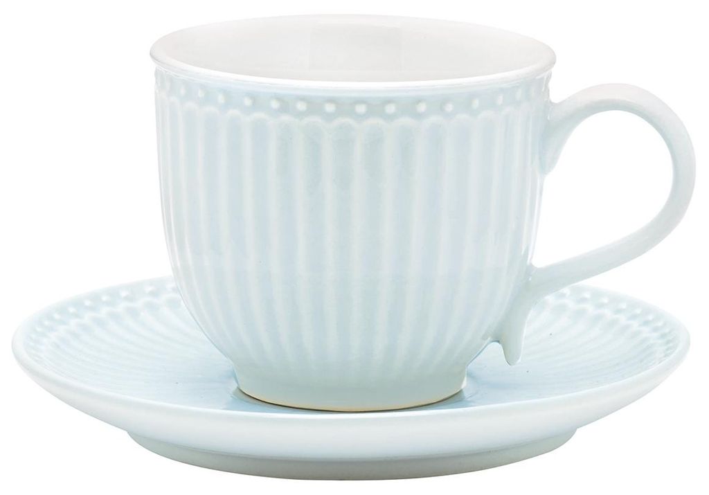 Tazza e piattino in Vetroceramica Alice Pale Blue Immagine del prodotto 