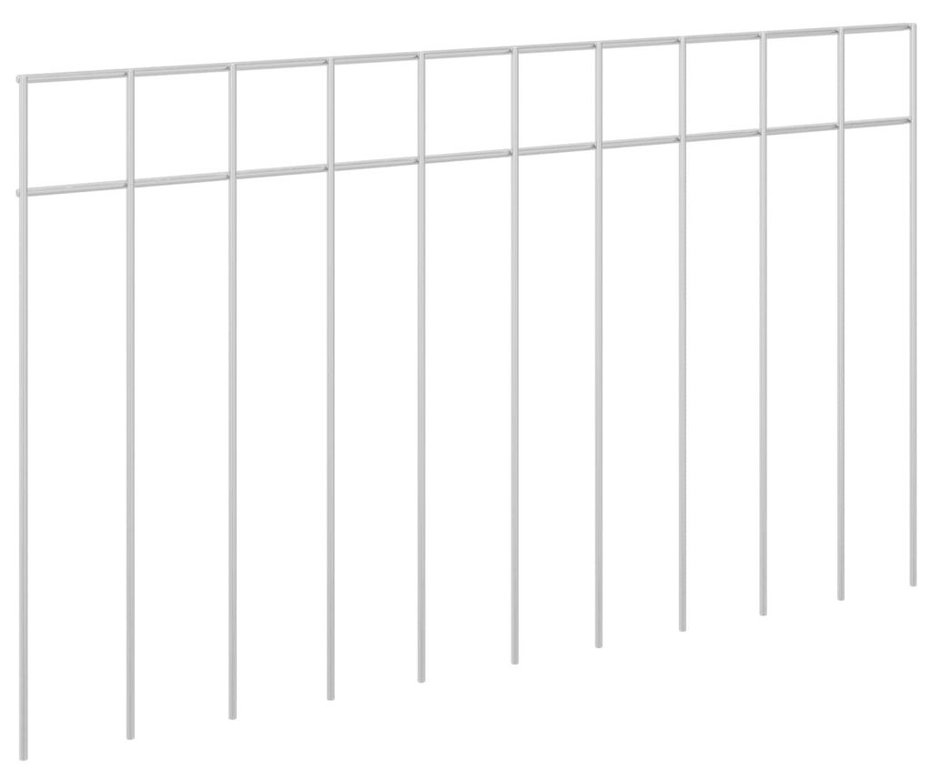 vidaXL Gartenzaun-Paneel 48 stk. 50 x 30 cm Verzinkter Produktbild 