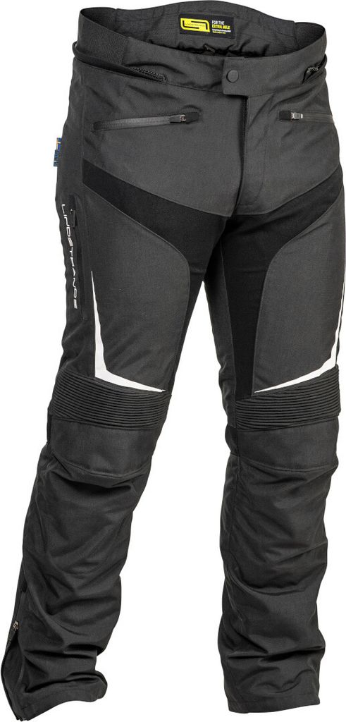 Lindstrands Sandvik wasserdichte Motorrad Textilhose, schwarz/weiß, 54