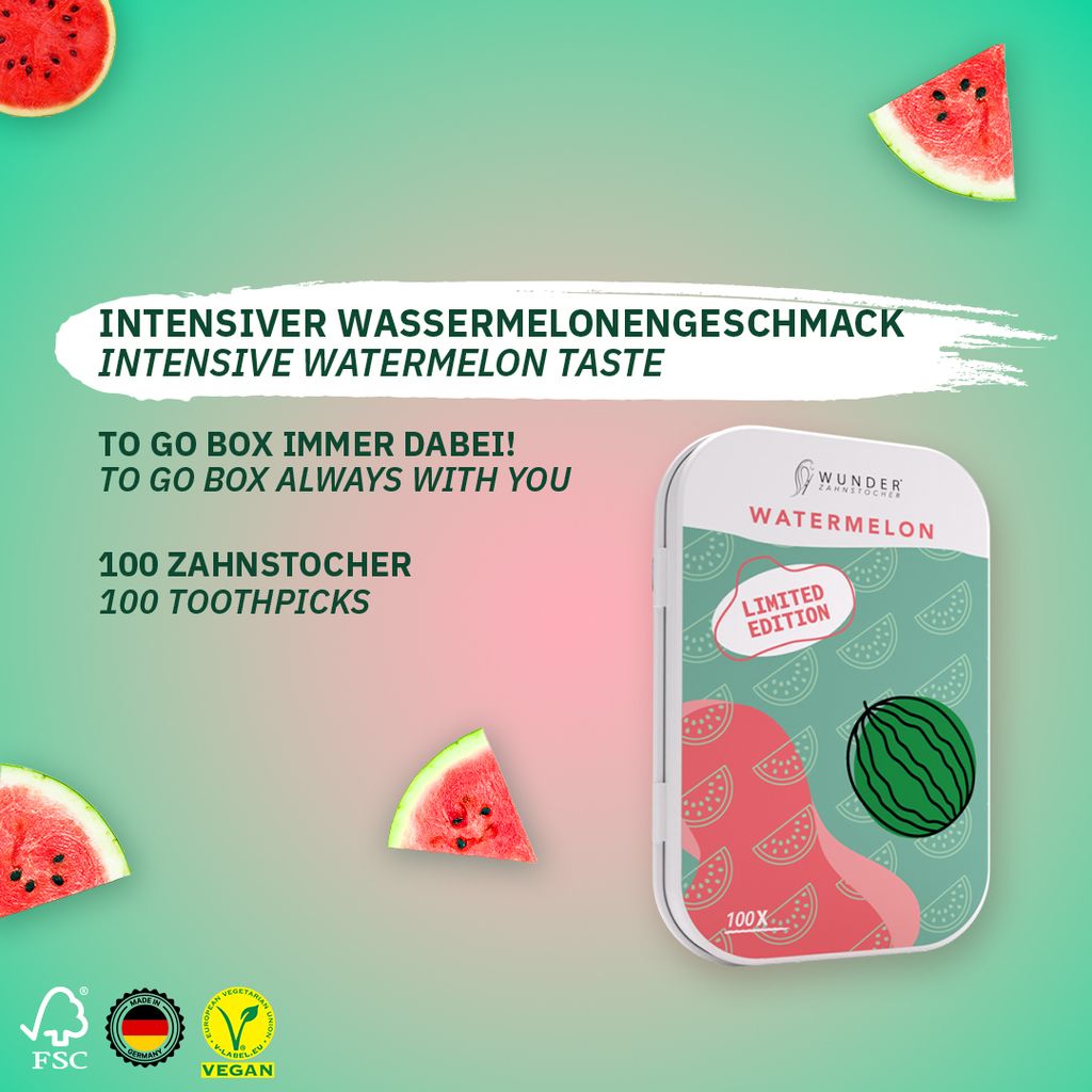 Wunder Cure-dents aromatisés - Bonne alternative au chewing-gum - Aide à lutter contre la mastication des ongles - Haleine fraîche avec cure-dents aromatisés - Sans sucre - Végétalien (raisin/menthe Wunder Cure-dents aromatisés - Bonne alternative au chewing-gum - Aide à lutter contre la mastication des ongles - Haleine fraîche avec cure-dents aromatisés - Sans sucre - Végétalien (raisin/menthe