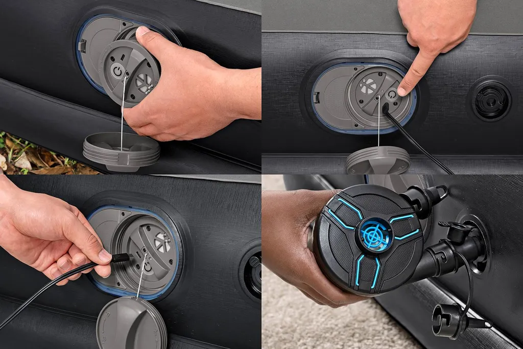 Bestway TriTech lit à air gonflable 2 places avec pompe USB intégrée - 12