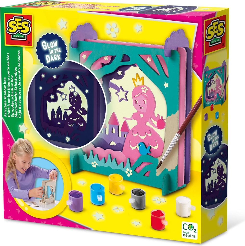 SES CREATIVE Bastelset Märchenhafte Schattenbox glow in the dark