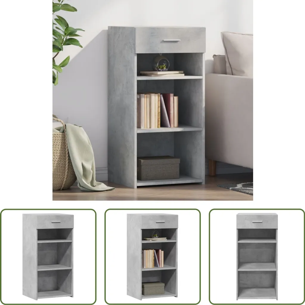 Mobile Buffet Moderno Cemento Grigio 45x93 cm | The Living Store