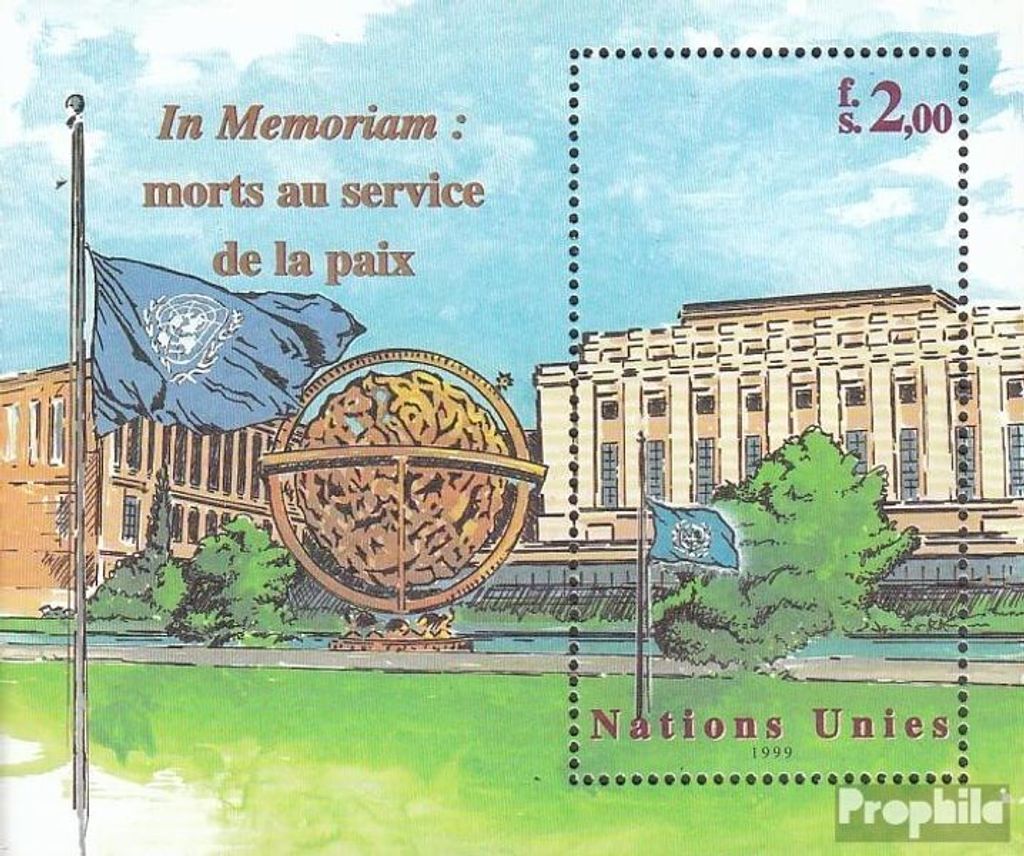 Briefmarken UNO - Genf 1999 Mi Block12 (kompl.Ausg.) FDC In Memorian